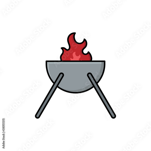 barbeque grill vector design template illustration