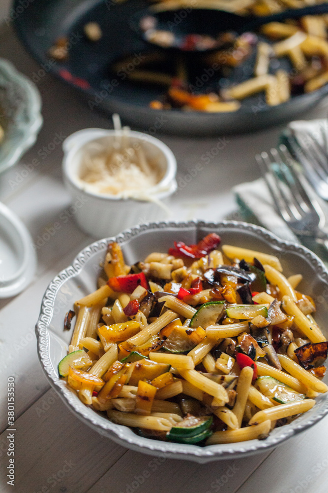 Pasta with mixed vegetables Pasta with mixed vegetables