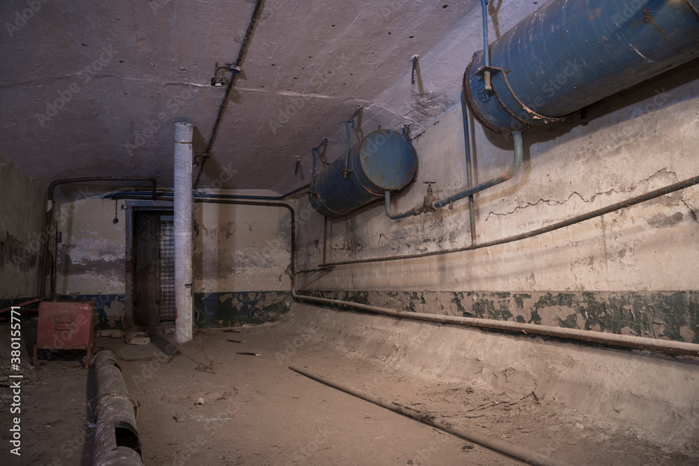 abandoned air-raid shelter on the old factory abandoned air-raid shelter on the old factory