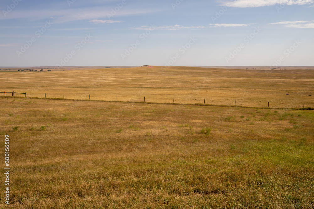 The Great Plains landscape in north of South Dakota