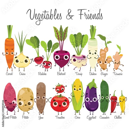 vegetables and friends
