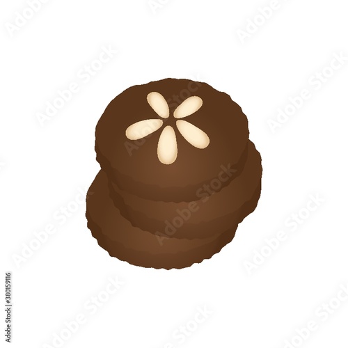 Biscuit on white background