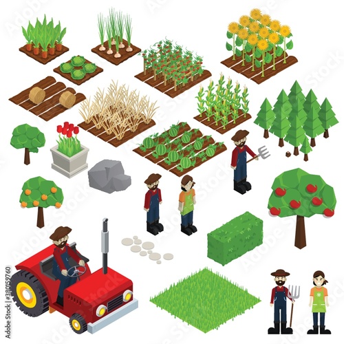 set of farm icons