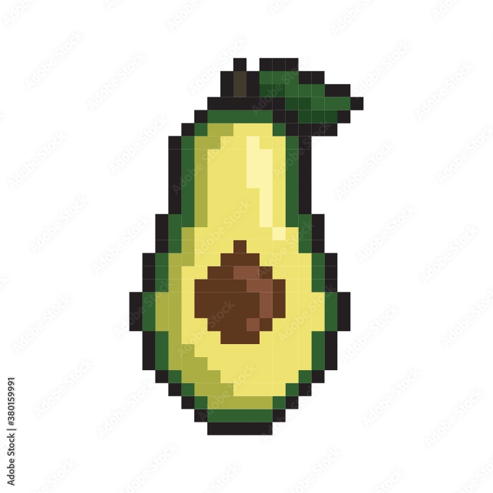 pixel art avocado