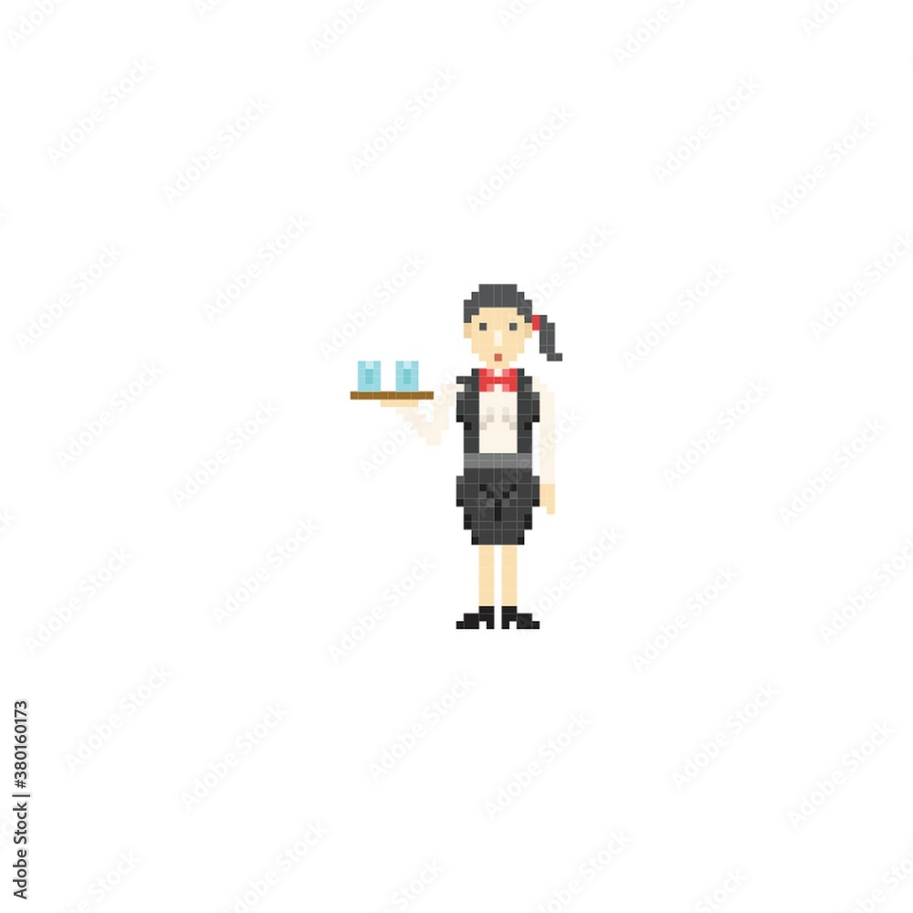 pixel art waitress pixel art waitress