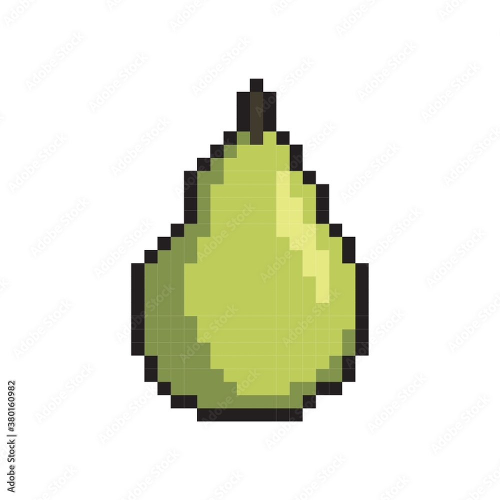 Fototapeta premium pixel art pear