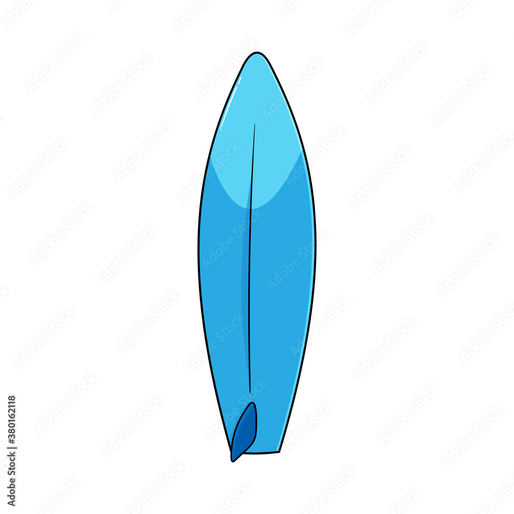 Cartoon Blue Surf Board Illustration Cartoon Blue Surf Board Illustration