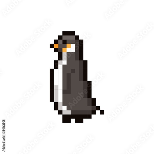 Penguin 8-bit vector illustration