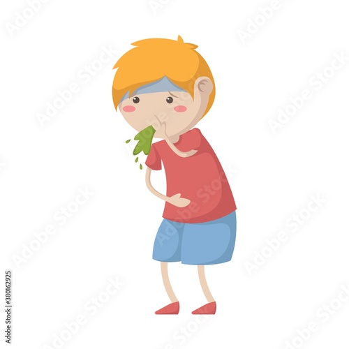 Boy vomiting