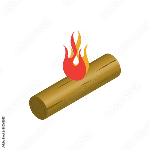 firewood on fire