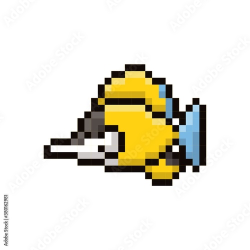 Fish 8-bit vector illustration