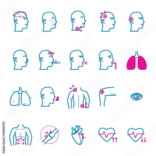 Collection of sick icons