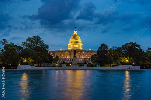 United States Capitol in Washington DC at night