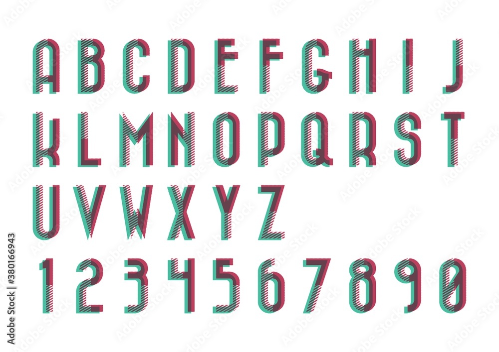 Set of alphabet and number icons