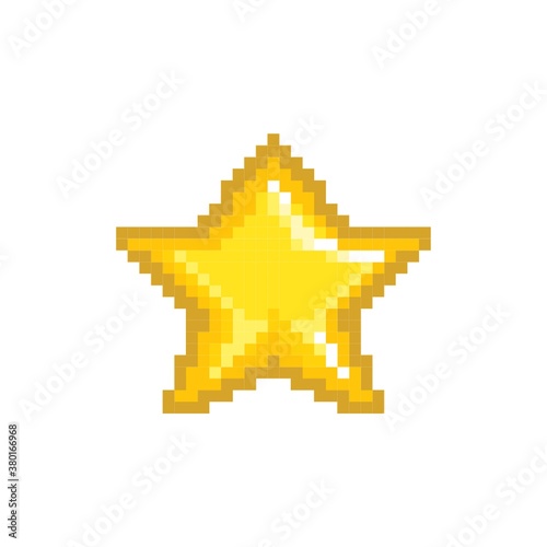 Pixelated gold star