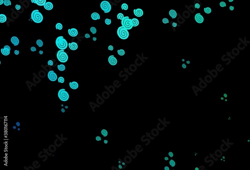 Dark Blue, Green vector template with bent ribbons.