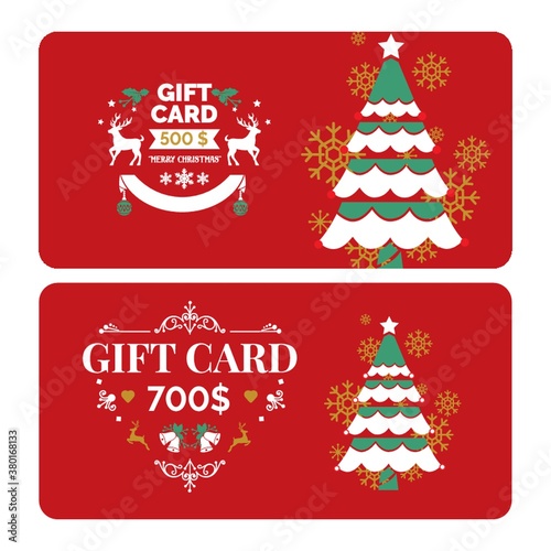 Christmas gift card design