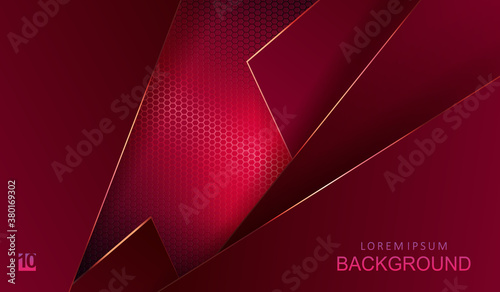 Abstract mesh design with a gradient red hue, randomly drawn geometric straight shapes