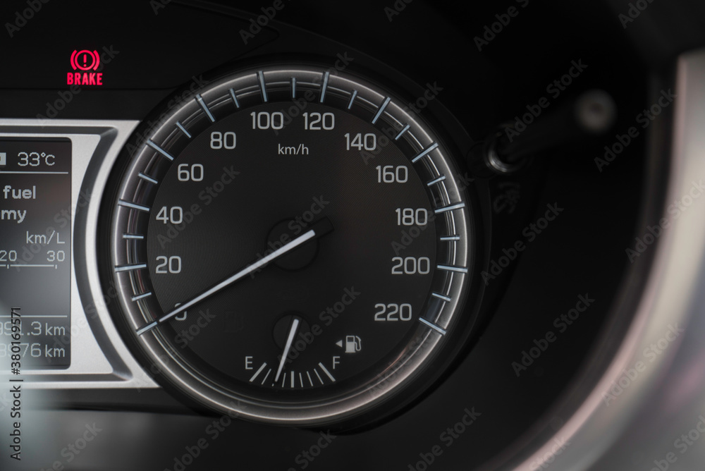 Dashboard on car showing car speedometer and Rpm. Dashboard on car showing car speedometer and Rpm.