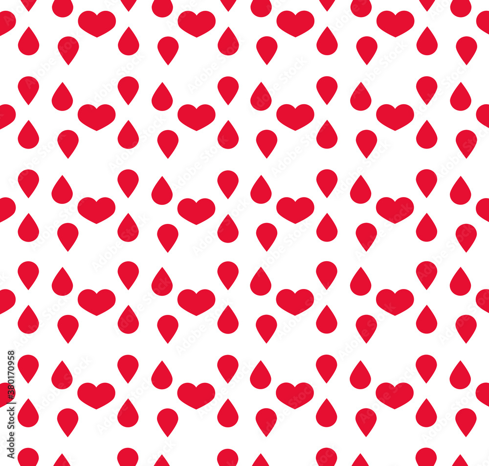 Background with hearts. Pattern with hearts and drops. Background with hearts. Pattern with hearts and drops.
