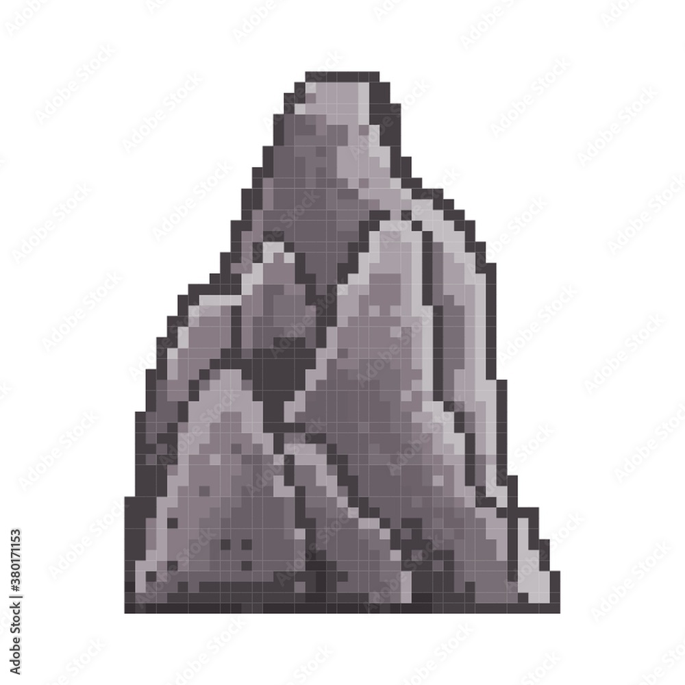 Fototapeta premium Pixelated boulder