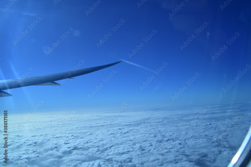 The view from an airplane in China The view from an airplane in China