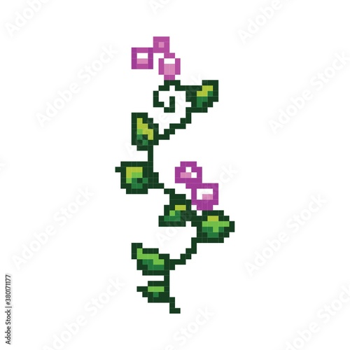 Pixelated vine plant
