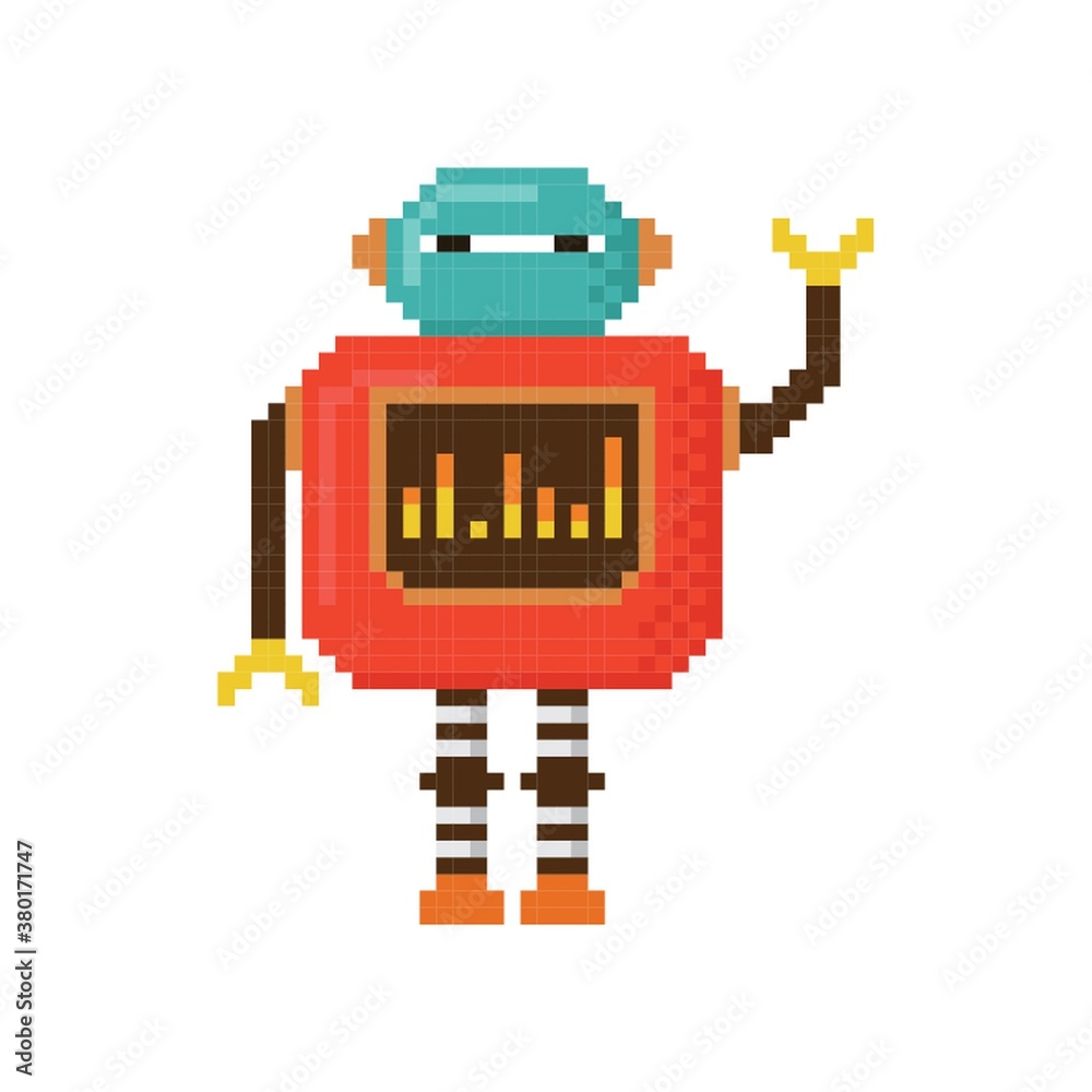 Pixel art robot
