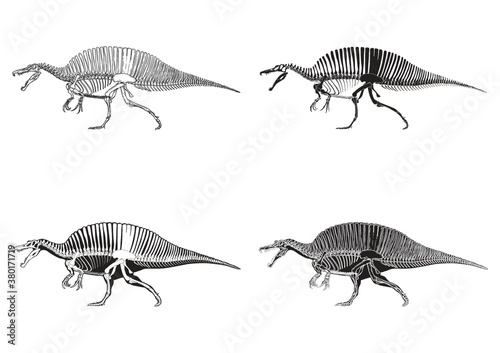 Set of spinosaurus icons