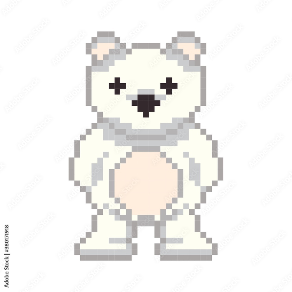 Pixel art polar bear Pixel art polar bear