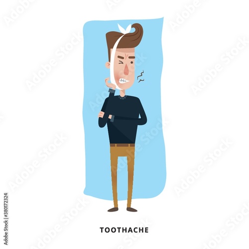 Man with toothache