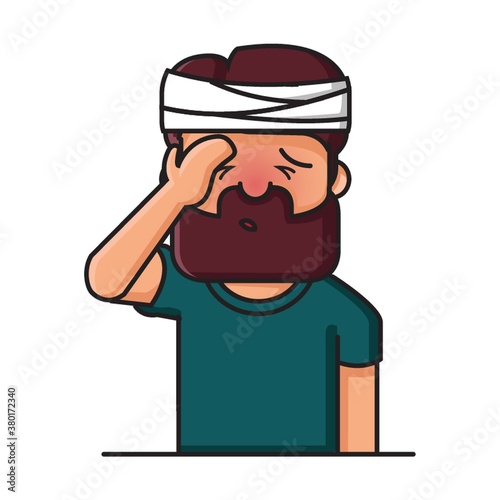 Man with concussion