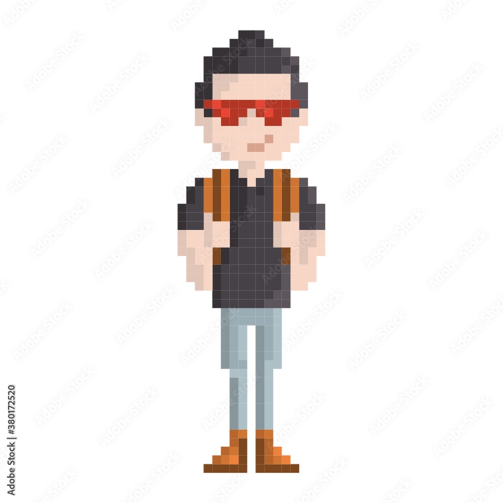 Obraz premium Pixel art man fashion