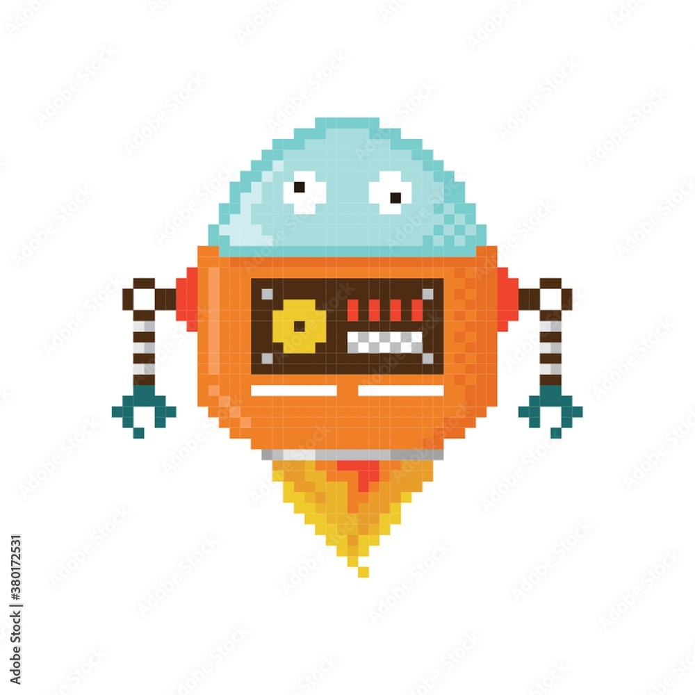 Pixel art robot Pixel art robot