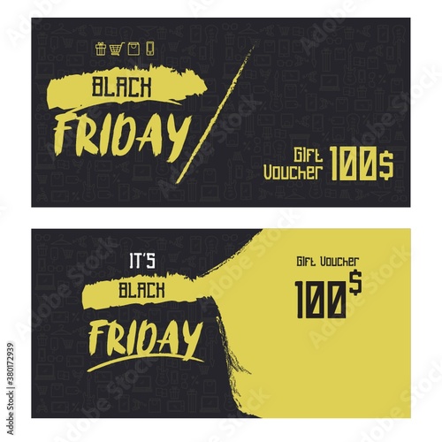 Black friday gift voucher concept