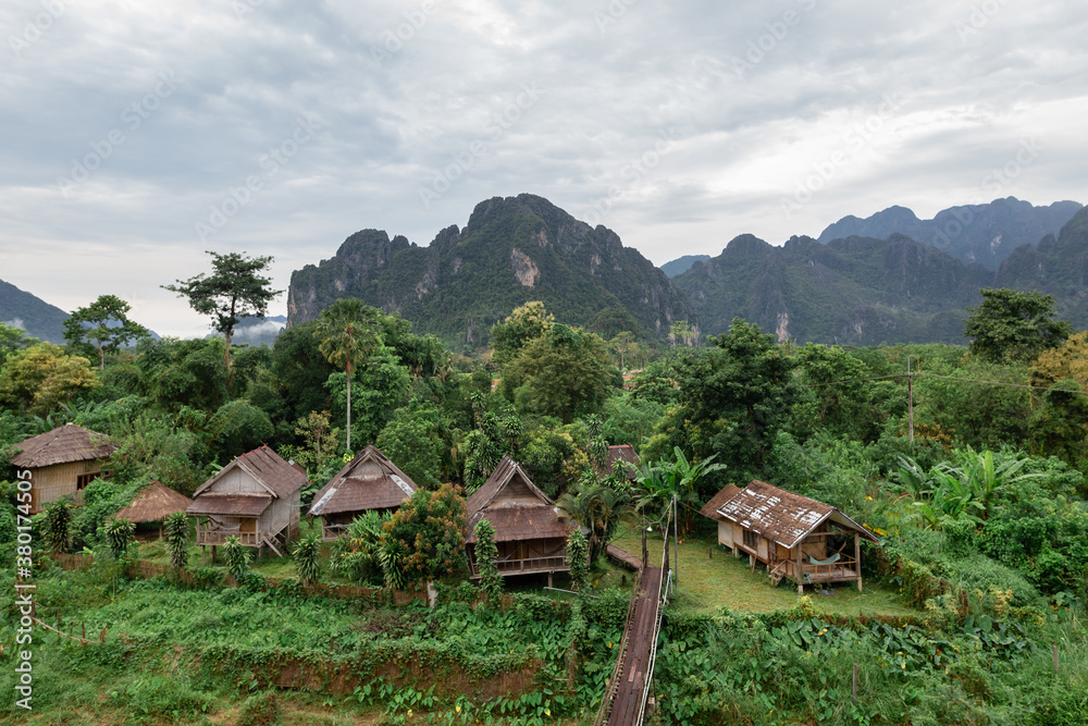 Beautiful small village in Vang Vieng