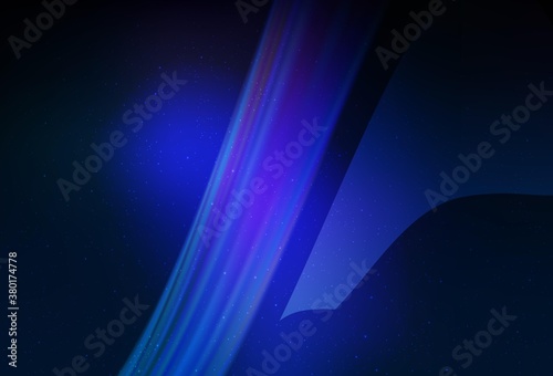 Dark BLUE vector layout with cosmic stars. Modern abstract illustration with Big Dipper stars. Template for cosmic backgrounds.