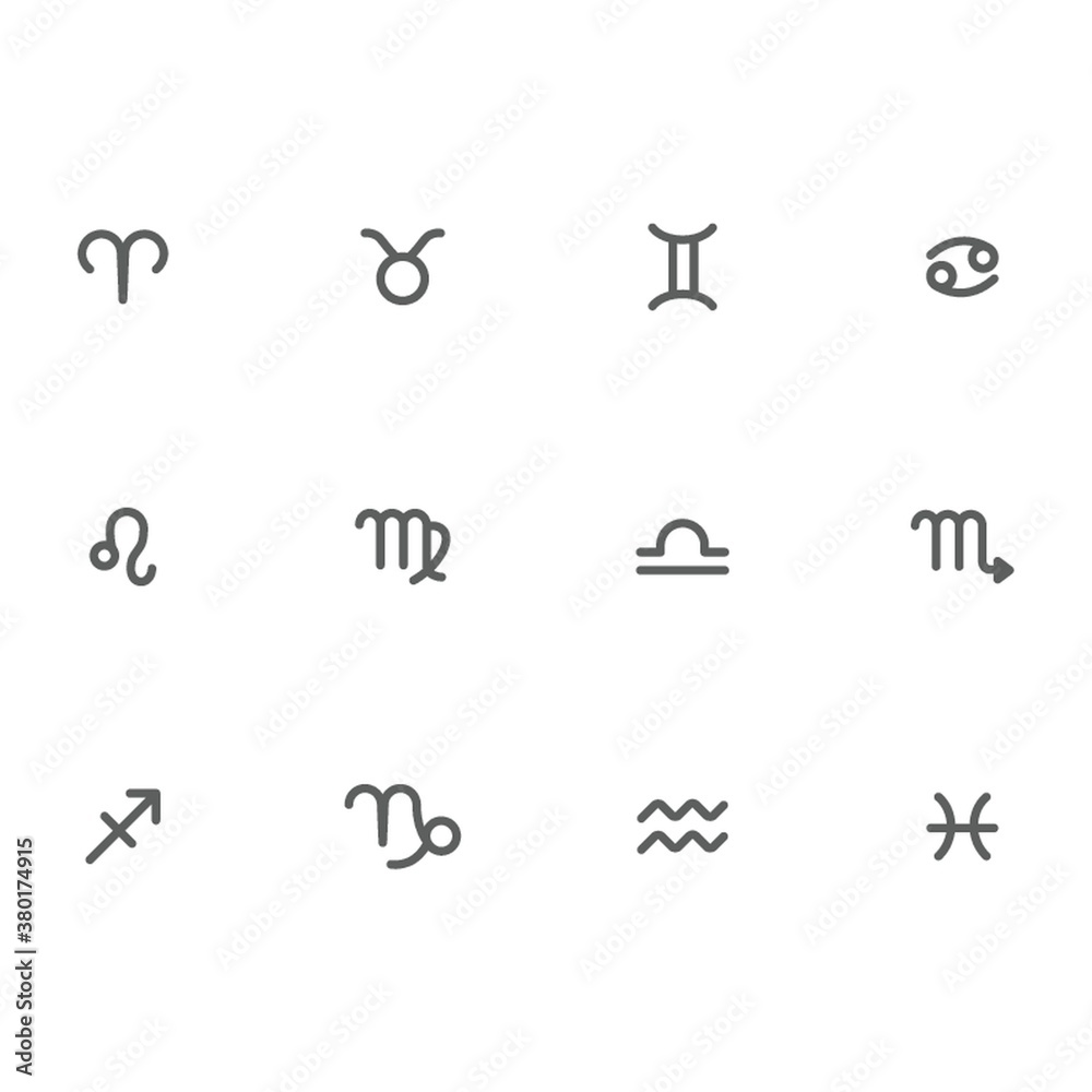Fototapeta premium Compilation of horoscope