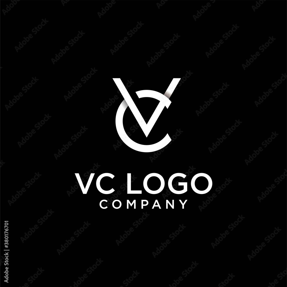 monogram initial VC CV logo design vector monogram initial VC CV logo design vector