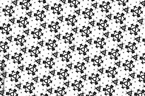 Ornament with elements of black and white colors.