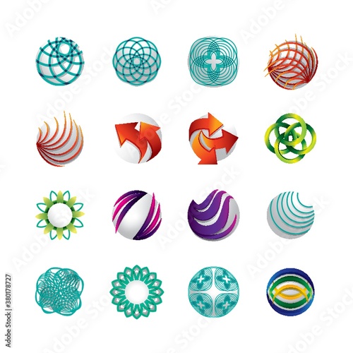 spherical logo design concept