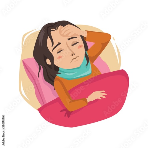 woman having a headache