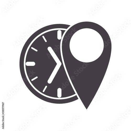 Clock with location indicator