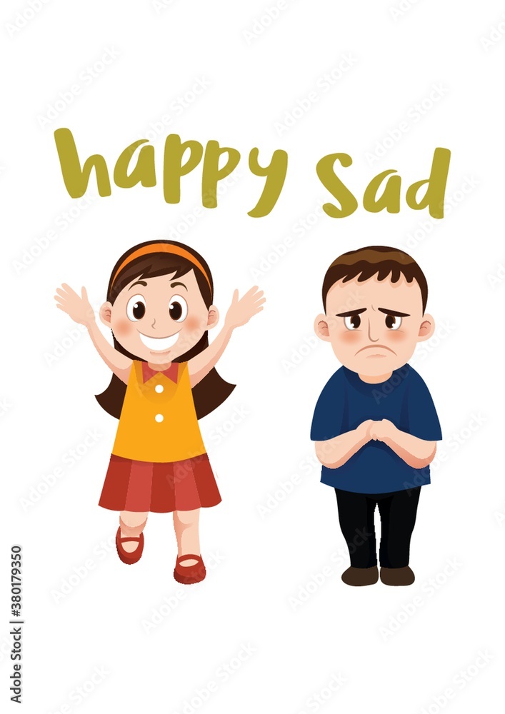 happy and sad concept