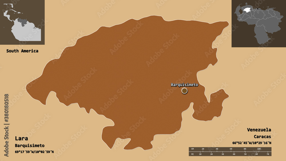 Naklejka premium Lara, state of Venezuela,. Previews. Pattern