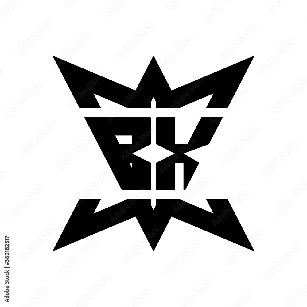 BX Logo monogram with crown up down side design template BX Logo monogram with crown up down side design template