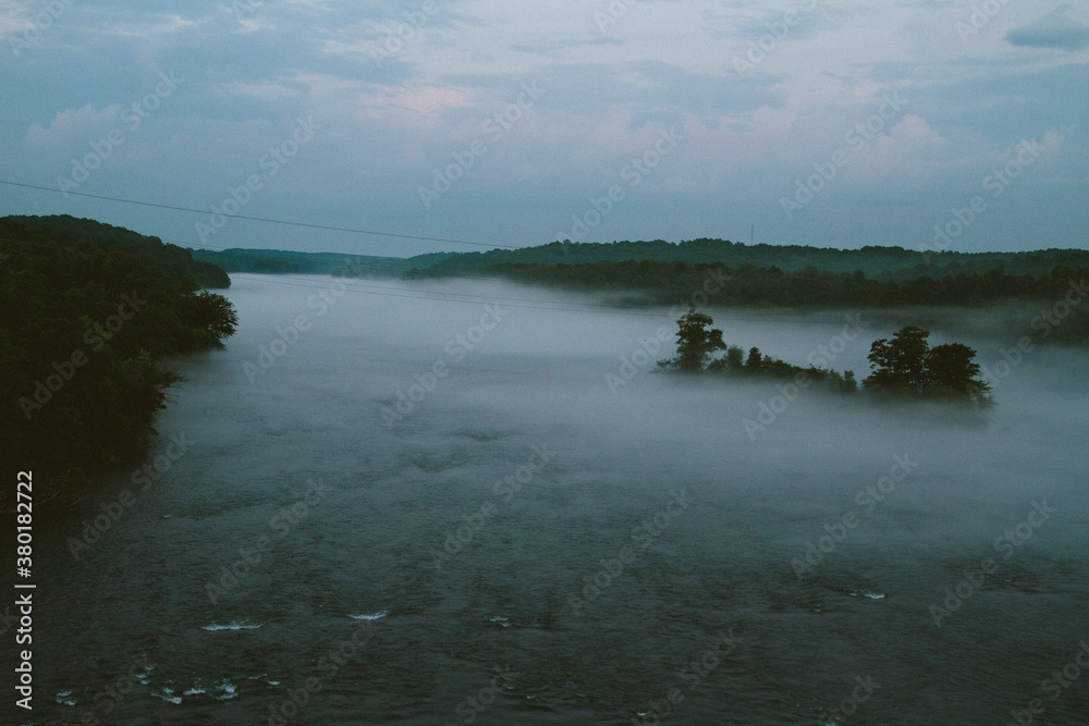 Misty river fog Misty river fog