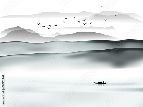 Chinese traditional painting of south landscape