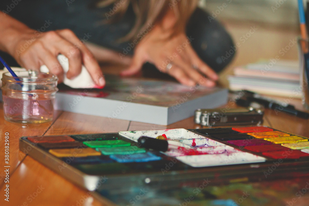 Female Painter Working Female Painter Working
