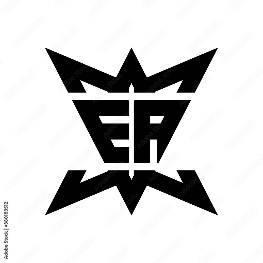 EA Logo monogram with crown up down side design template EA Logo monogram with crown up down side design template